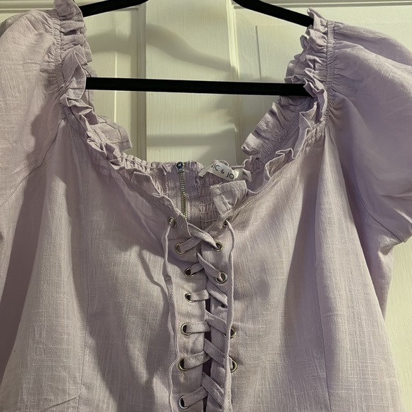 NWT Violet mini dress with puff short sleeves - Picture 4 of 4